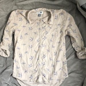 Patterned button down shirt